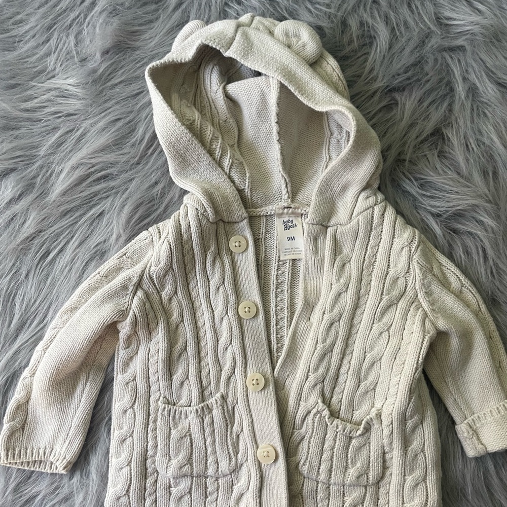 Cozy Cable Knit Hooded Cardigan and Disney Dress bundle